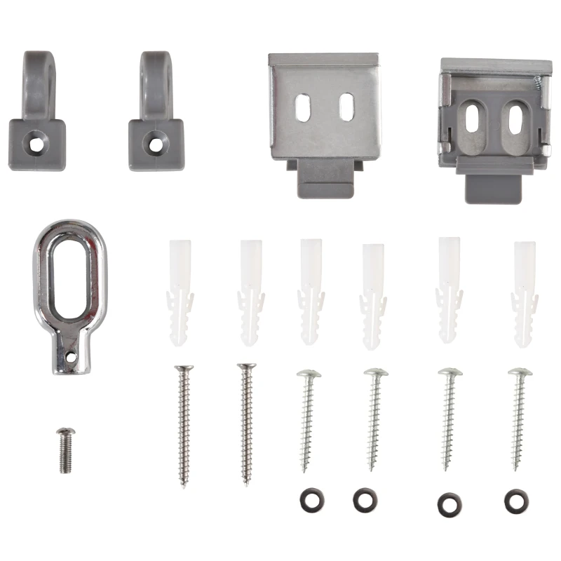 Outsunny Zijmarkise, Balkonzonwering, weerbestendig, veerrolmechanisme, 200 cm x 140 cm, Crèmewit