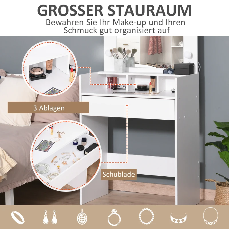 HOMCOM kast staande kast vrijstaande stelling boekenkast multifunctionele scheidingswand decoratieve kast