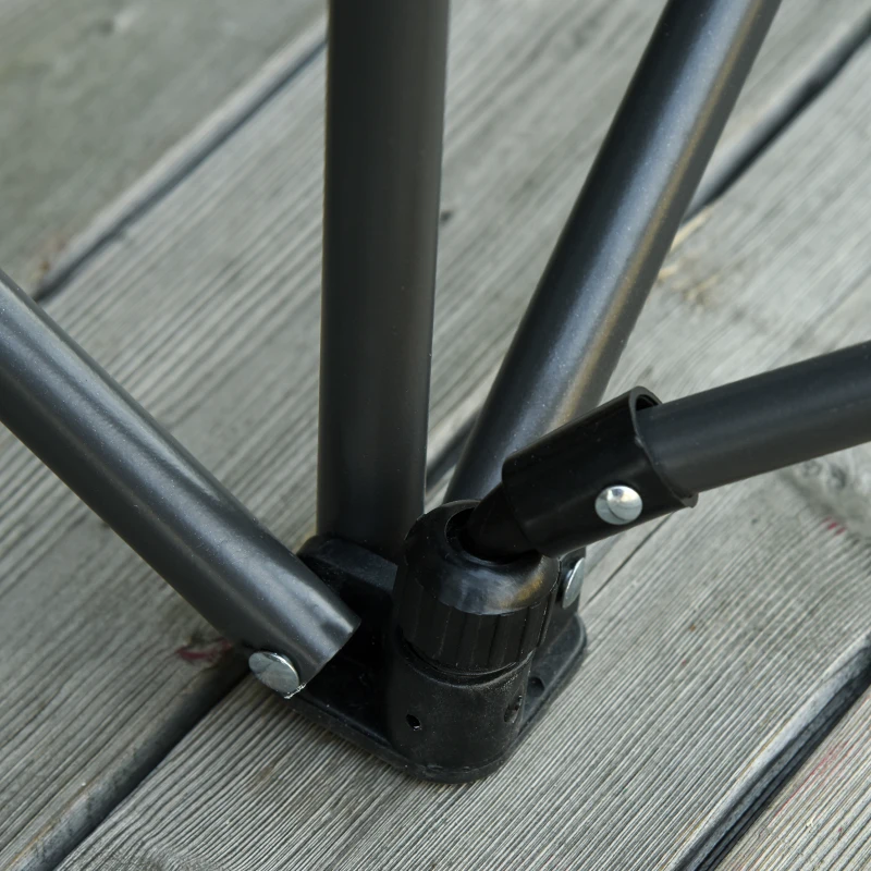 Outsunny campingstoel klapstoel met voetensteun 160 kg draagvermogen Oxford zwart + groen