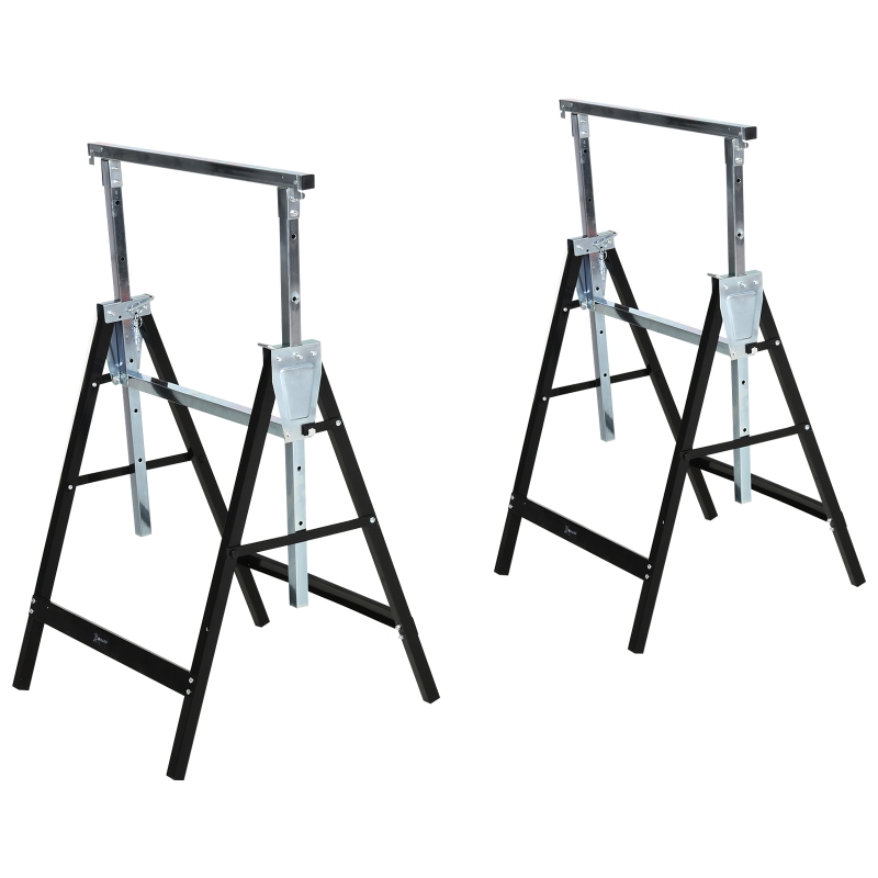 DURHAND® Sägebock Arbeitsbock Hohenverstellbar Faltbar Metall Schwarz Belastbar 200kg