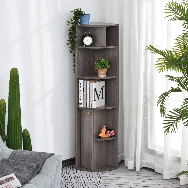HOMCOM® Bücherregal mehrstöckiges Standregal Wohnzimmerregal Eckbücherregal Spanplatte