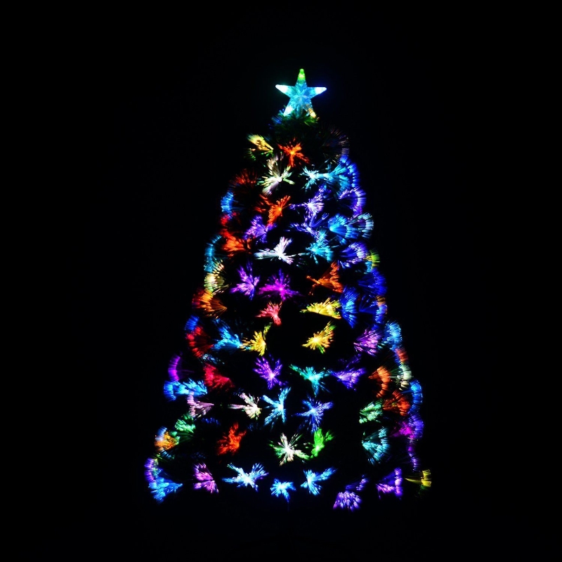 Homcom Weihnachtsbaum 180cm mit Ständer Glasfaser 7 Farben grün