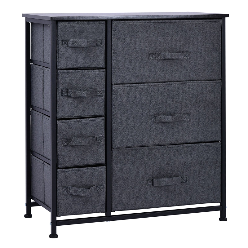 HOMCOM® Schubladenschrank Aufbewahrungsschrank mit faltbaren 7