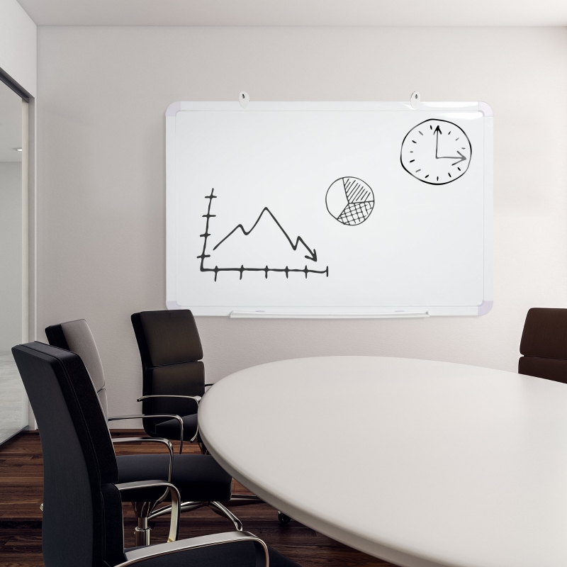 Vinsetto® Doppelseitige Whiteboard & Kreidetafel Tafel mit Stiftablage Memoboard Weiß+Grün