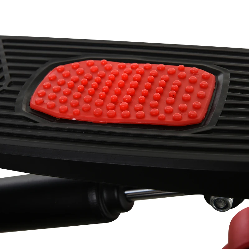 HOMCOM Mini Stepper W/Training Ropes-Black/Red