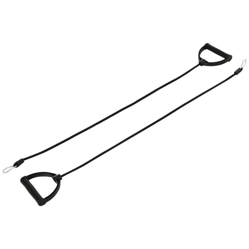 HOMCOM Mini Stepper W/Training Ropes-Black/Red