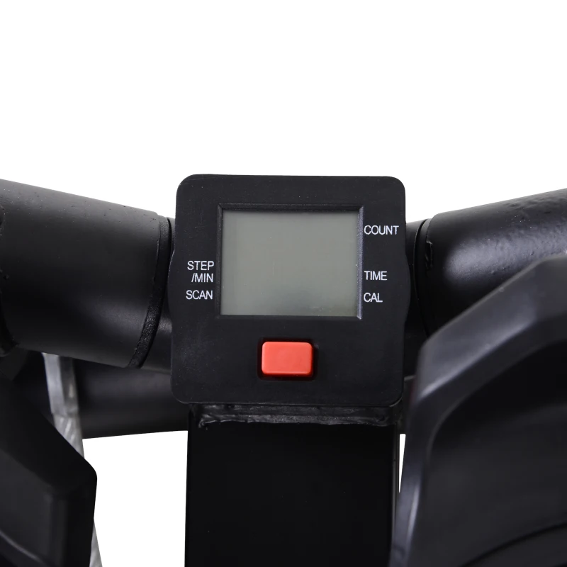 HOMCOM Mini Stepper W/Training Ropes-Black/Red