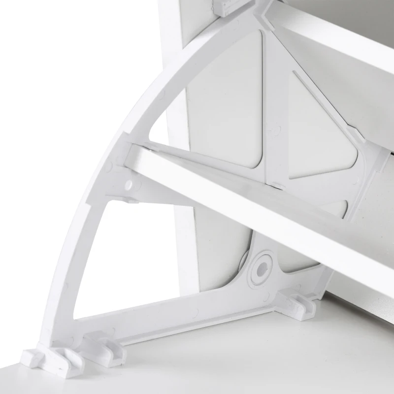 HOMCOM® garderobeset 2-delig schoenenkast spiegel 3-in-1 wit