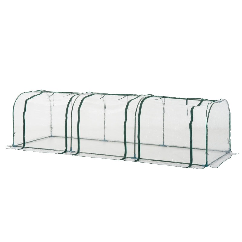 Outsunny PVC Transparent Greenhouse, Steel Frame, L size