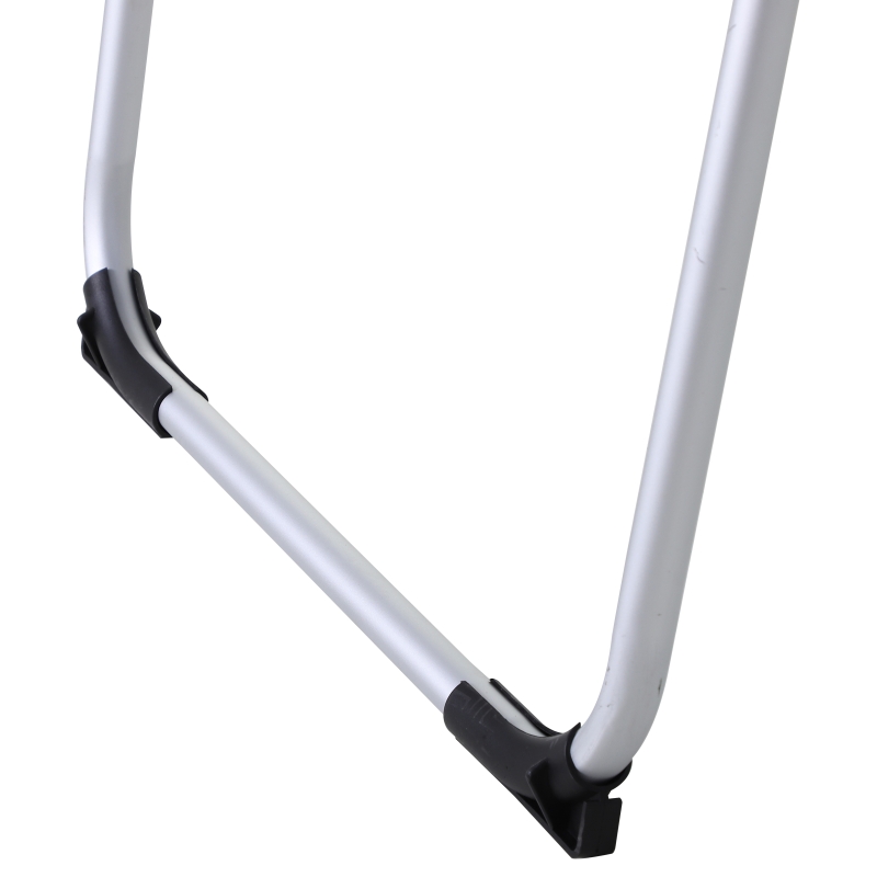 Outsunny Metal Frame 3-Position Adjustable Outdoor Garden Chair w/ Headrest Blue