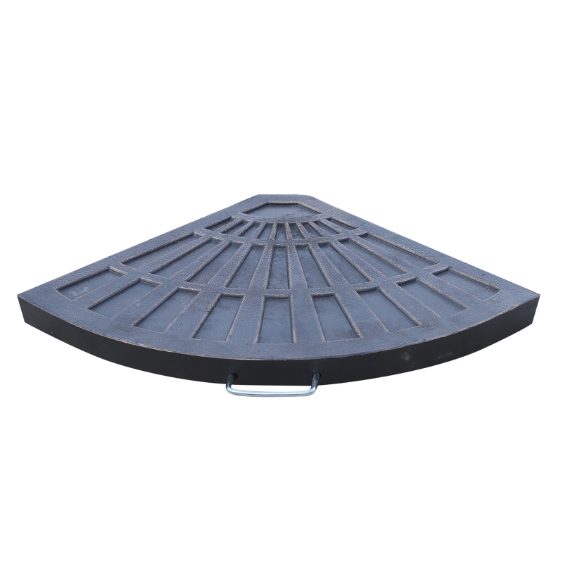 Outsunny 2 Pcs Colophony Fan-Shaped Parasol Umbrella Base