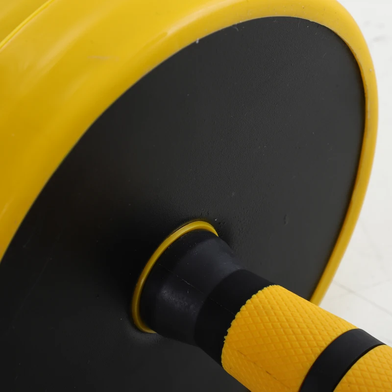 HOMCOM 25 kg halter & halter met lange stang, verstelbare ergonomische 3-in-1 halterset, 12 × schijven, 2 × korte stangen, 1 × lange stang, geel + zwart