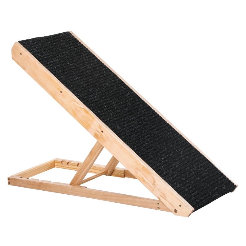 PawHut Haustierrampe verstellbar Hundeleiter rutschfest 90 cm x 40 cm x 61 cm