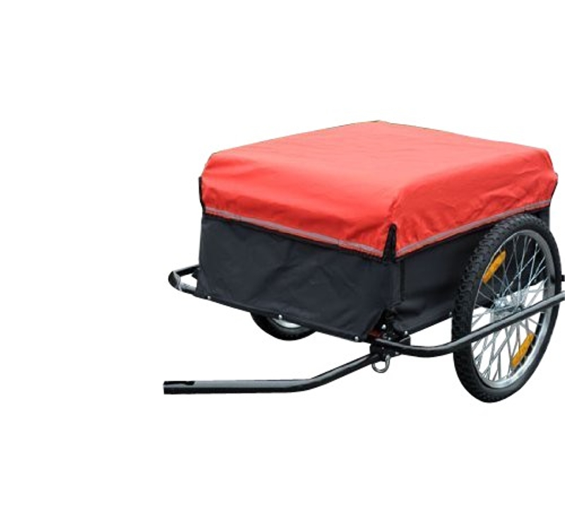 HOMCOM PRZYCZEPKA ROWEROWA TRANSPORTOWA czarno-czerwona