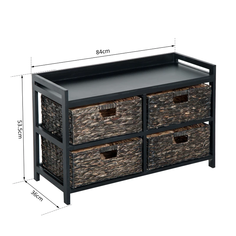 HOMCOM ŁAWKA SKRZYNIA SIEDZISKO PUFA DREWNO