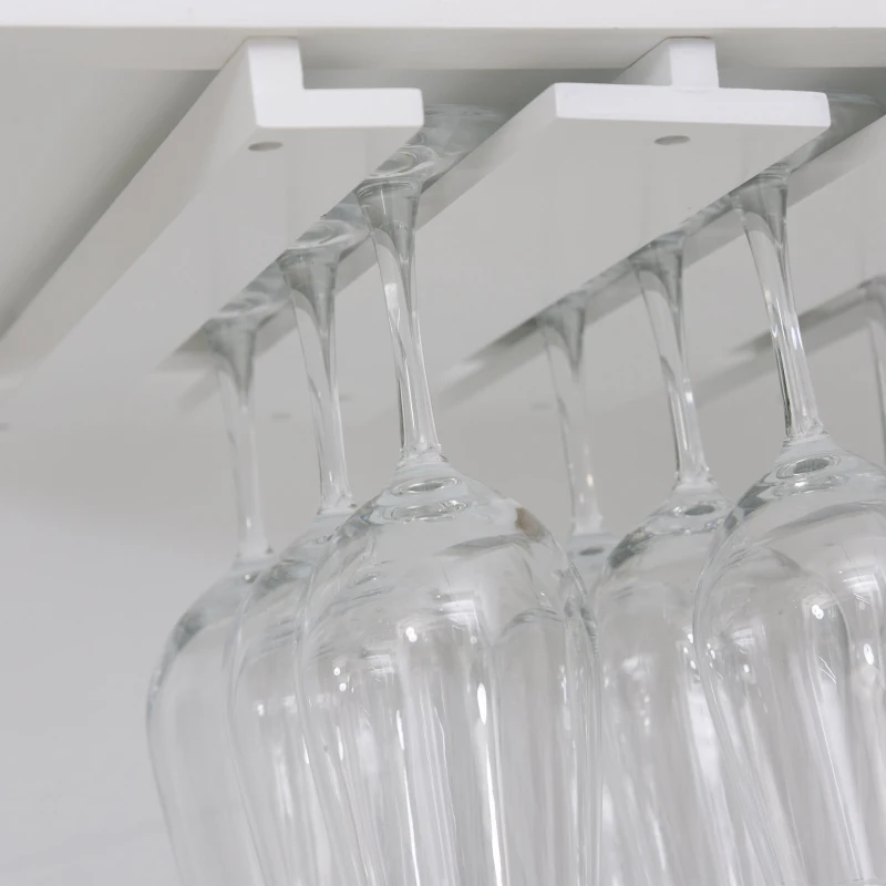 Wózek kuchenny wózek do serwowania wózek do serwowania z półką na wino biały