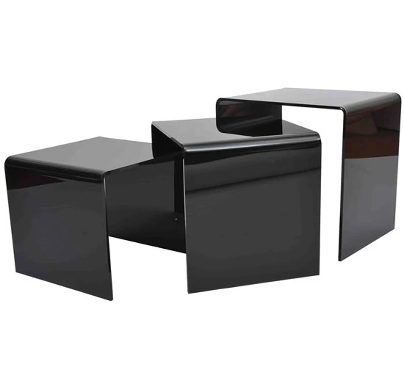 HOMCOM STOLIK KAWOWY AKRYL 3-częściowy