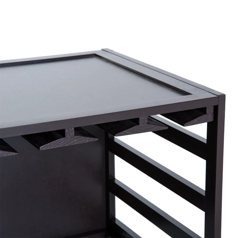 HOMCOM STOJAK NA KIELISZKI DO WINA 20 SZTUK SOSNA brązowy