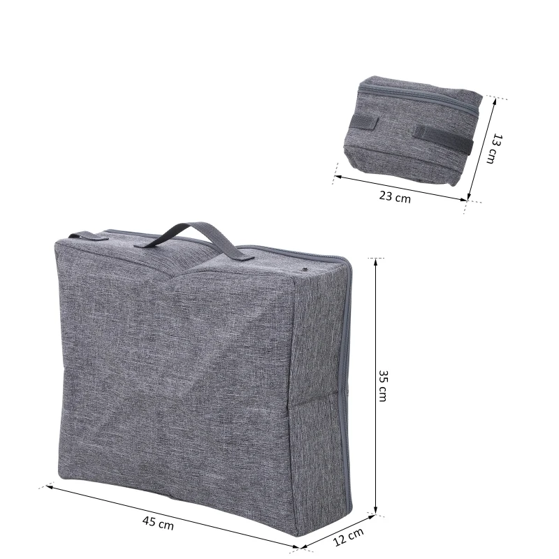 PawHut® Kuweta Toaleta dla Kota Przenośna Podróżna Składana Oxford Szary