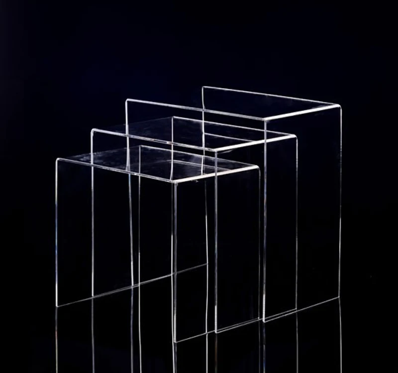 HOMCOM STOLIK KAWOWY PRZEZROCZYSTY AKRYL 3 SZT