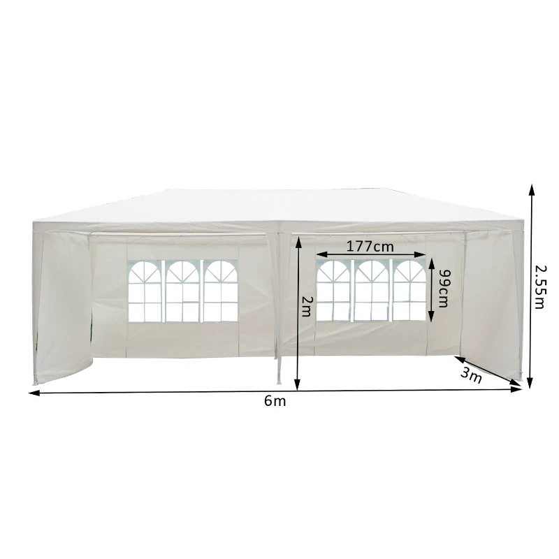 Outsunny PAWILON NAMIOT IMPREZOWY Z OKNEM 3x6m