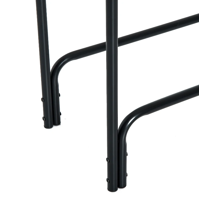 HOMCOM METALOWY REGAŁ NA DREWNO KOMINKOWE czarny