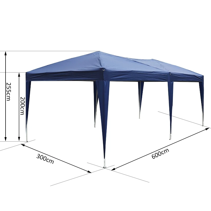 Outsunny PAWILON OGRODOWY SKŁADANY 3x6 M Z TORBĄ niebieski