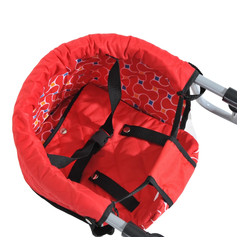 HOMCOM KRZESEŁKO DO KARMIENIA DZIECIĘCE czerwone