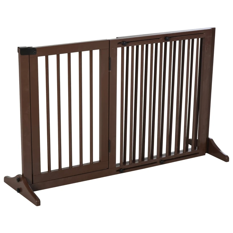 Barierka zabezpieczająca do drzwi dla psów Barierka odgradzająca Barierka zabezpieczająca Bramka dla psa drewno sosnowe brązowy
