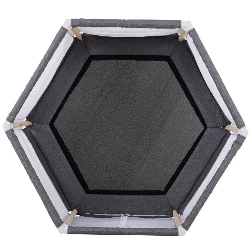 Homcom® Trampolina Ogrodowa dla Dzieci z Siatką Ochronną Pokrycie Boków 50 Kg Powłoka z Pp 126 X 109 X 98 cm