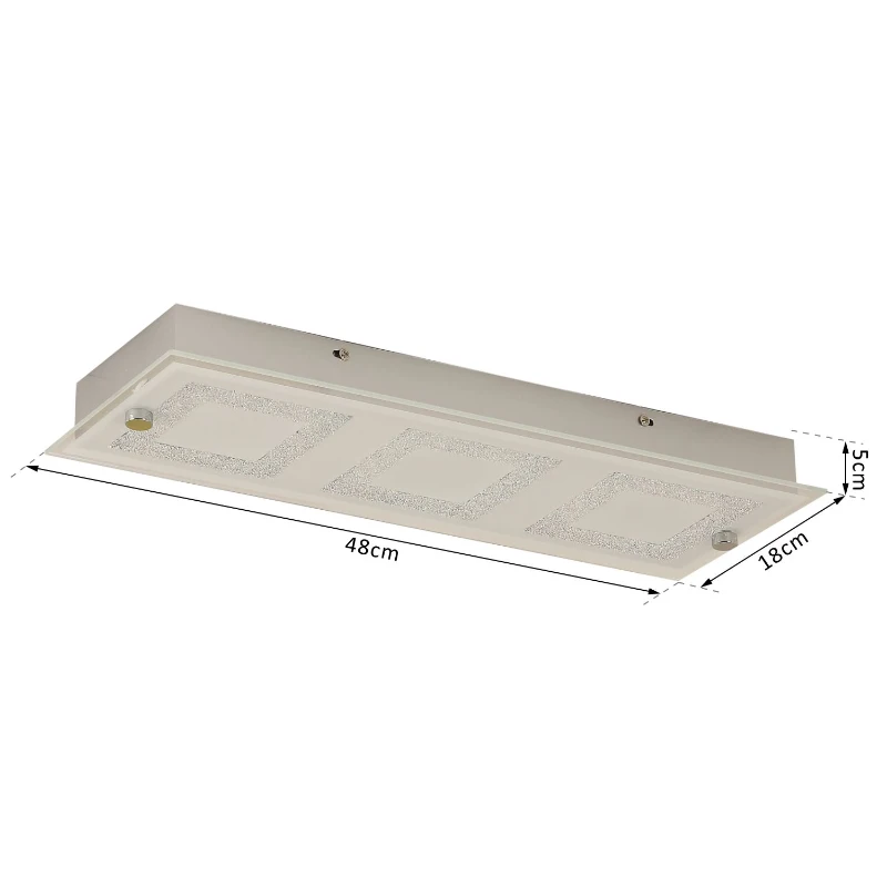 HOMCOM LED LAMPA SUFITOWA 3-PUNKTOWA 18 W srebrna