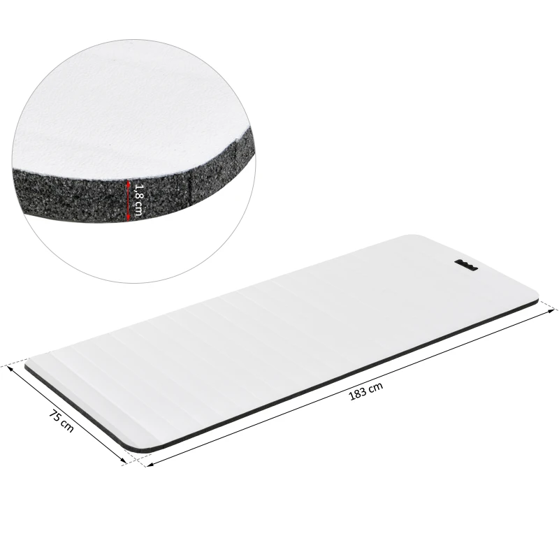 Homcom® Mata do Jogi Antypoślizgowa Sportowa Mata Gimnastyczna z Paskiem na Ramię Biała