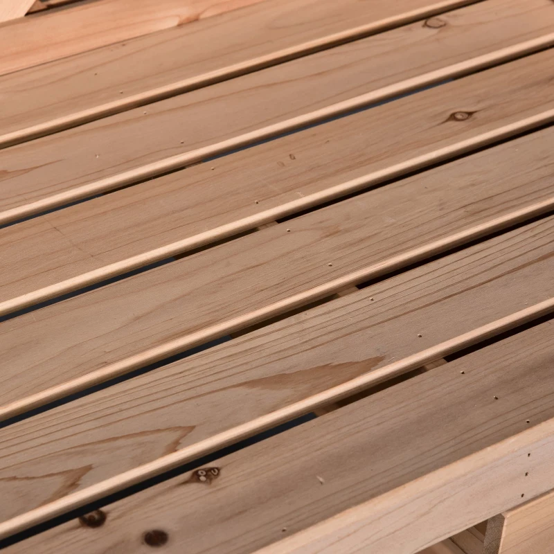 Outsunny® Stół do Sadzenia Roślin Ogrodowy na Taras Balkon 2 Półki Szuflada Lite Drewno