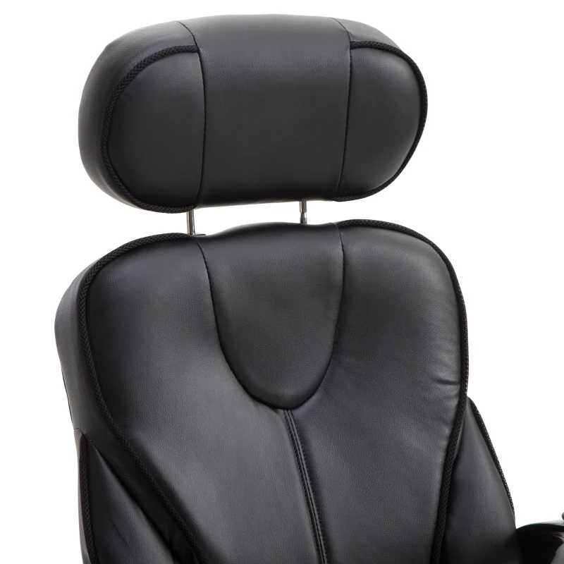 Vinsetto® KRZESŁO BIUROWE KRZESŁO OBROTOWE Z REGULOWANYM ZAGŁÓWKIEM czarne