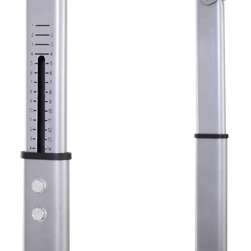 HOMCOM® BIEŻNIA NIEELEKTRYCZNA WYŚWIETLACZ LCD 3 STOPNIE POCHYLENIA SKŁADANA stal 123 X 58,5 X 115-140 cm