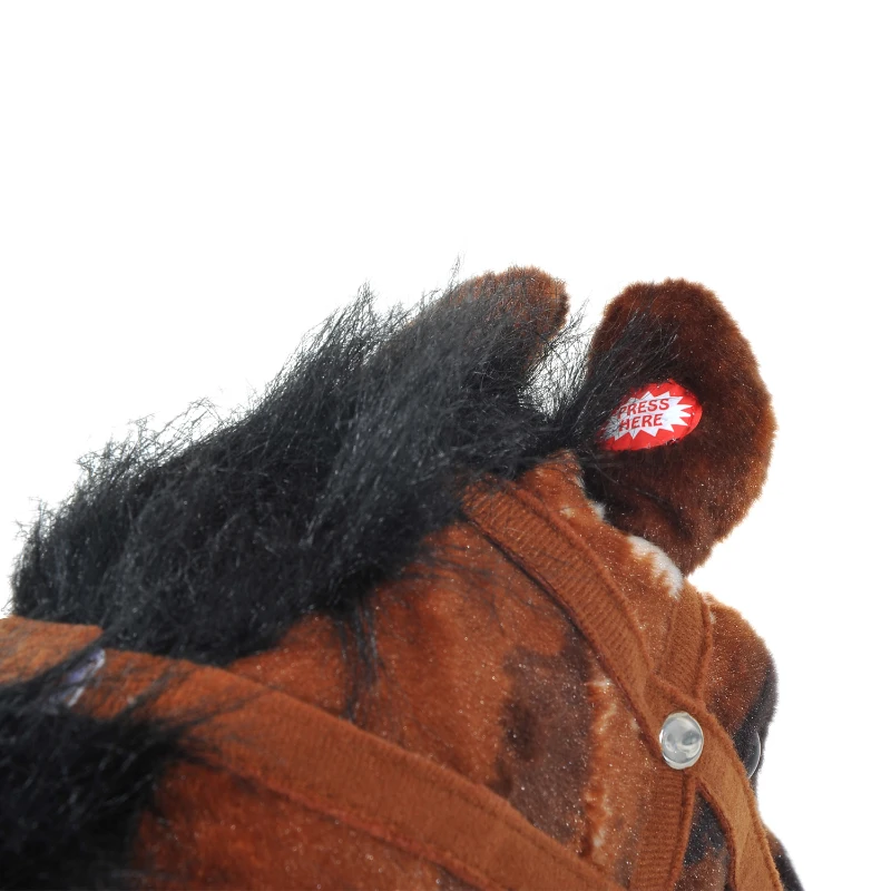 HOMCOM KONIK KOŃ NA BIEGUNACH BUJACZEK  brąz