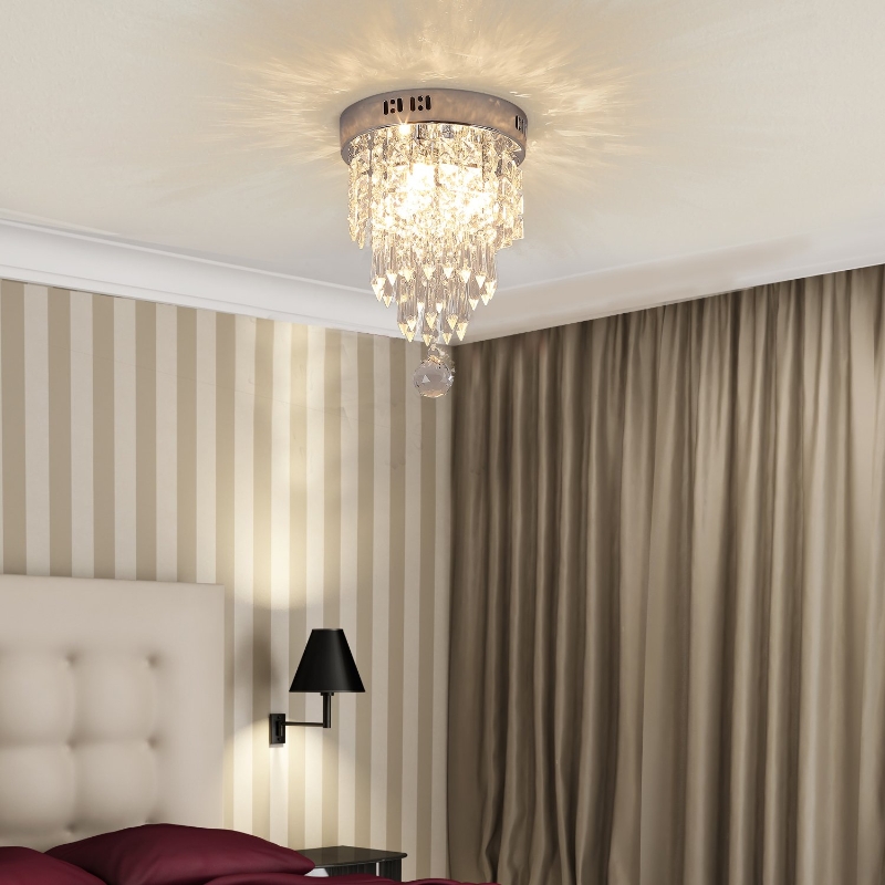 HOMCOM® LAMPA SUFITOWA ŻYRANDOL kryształowy