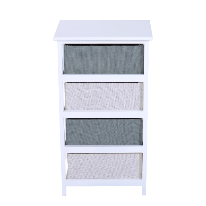 HOMCOM KOMODA REGAŁ Z 4 KOSZYKAMI biała