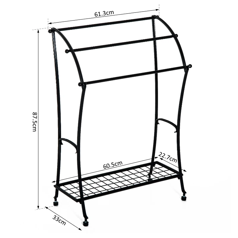 HOMCOM STOJAK WIESZAK ŁAZIENKOWY NA RĘCZNIK