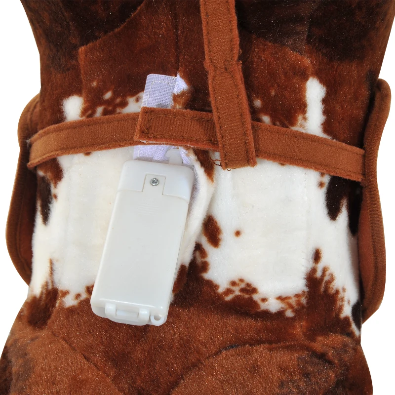 HOMCOM KONIK KOŃ NA BIEGUNACH BUJACZEK  brąz