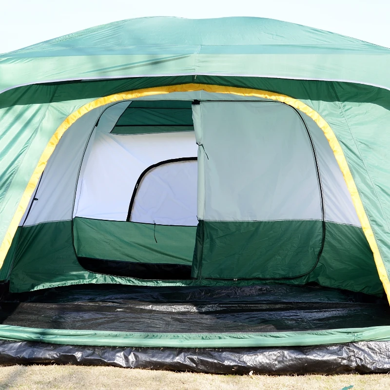 Outsunny NAMIOT KEMPINGOWY KOPUŁOWY, 4-8 OSÓB (410X310X225CM) (DXSXW) zielony