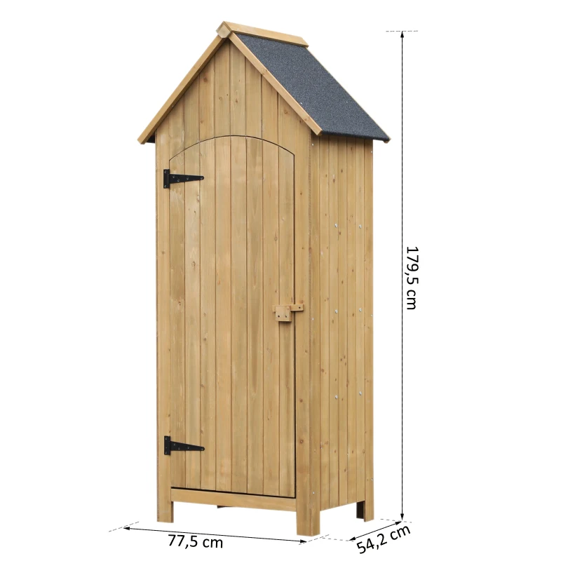 Drewniana szafa ogrodowa daszek dwuspadowy Szopa ogrodowa Domek narzędziowy Szopa narzędziowa Szafa na narzędzia