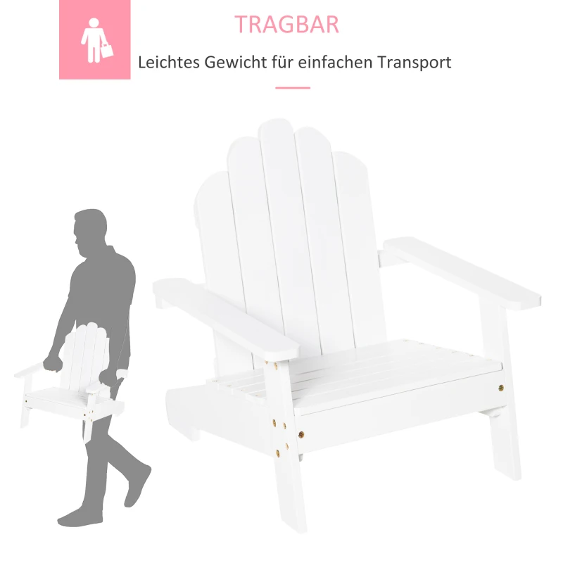 Krzesło ogrodowe w amerykańskim stylu dzieci leżak ogrodowy krzesło balkonowe z drewna biały