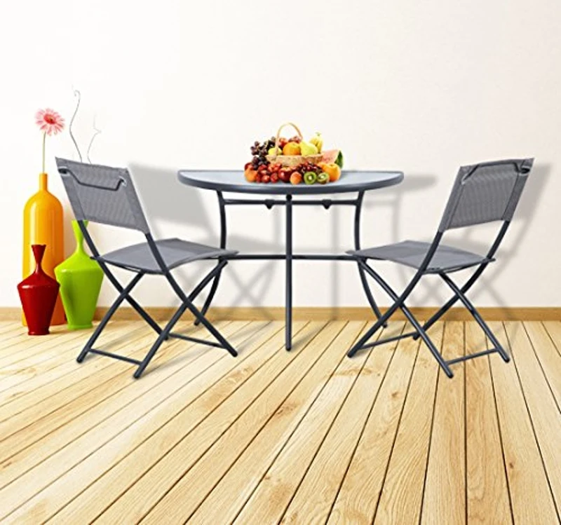 Outsunny MEBLE BALKONOWE ZESTAW BISTRO STOLIK 2 KRZESŁA