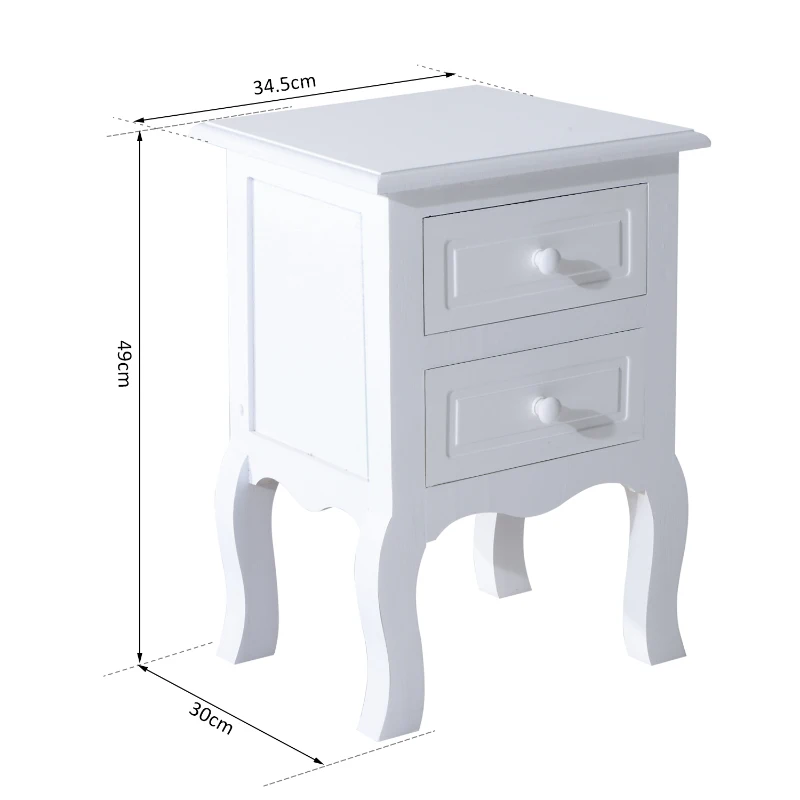 HOMCOM SZAFKA STOLIK NOCNY KONSOLA biała