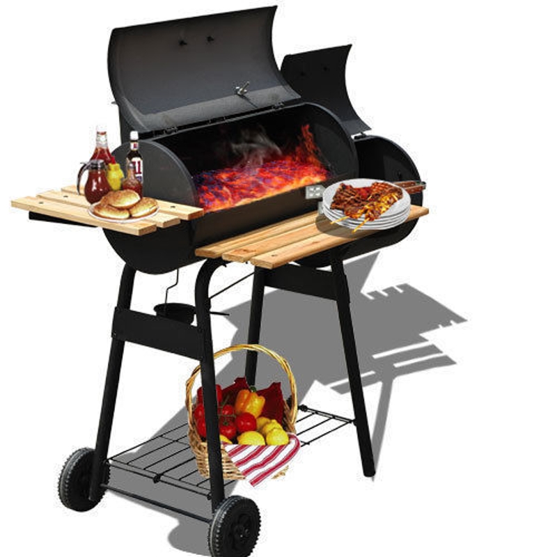 Outsunny GRILL WĘGLOWY OGRODOWY PÓŁKI POKRYWA
