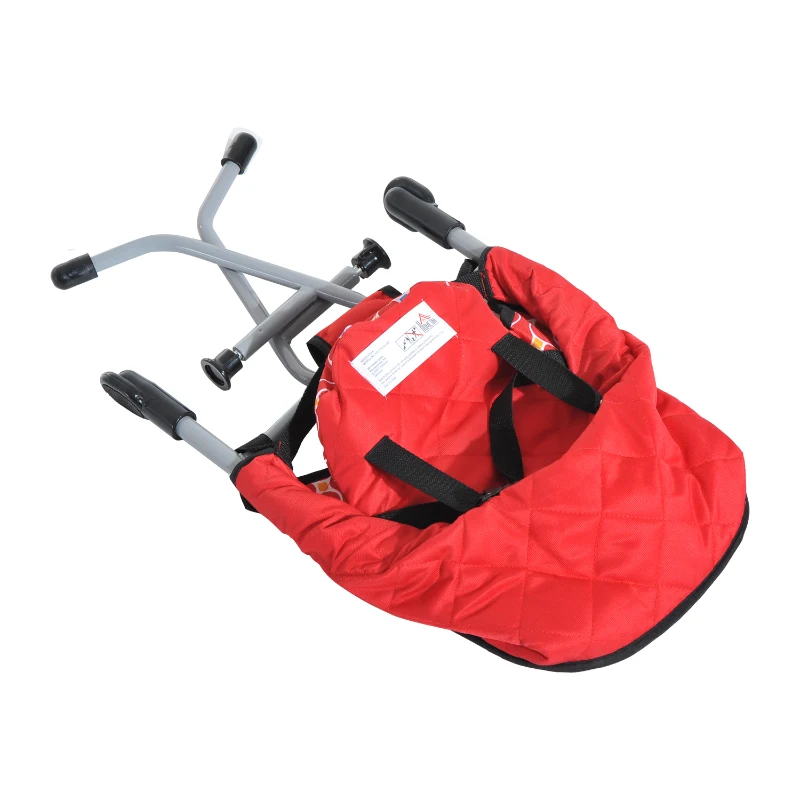 HOMCOM KRZESEŁKO DO KARMIENIA DZIECIĘCE czerwone