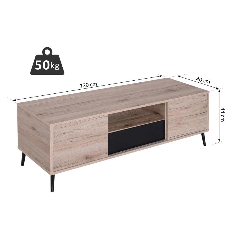 HOMCOM® STOLIK RTV SZAFKA STOJAK LOWBOARD  drewno 120 x 40 x 44 cm