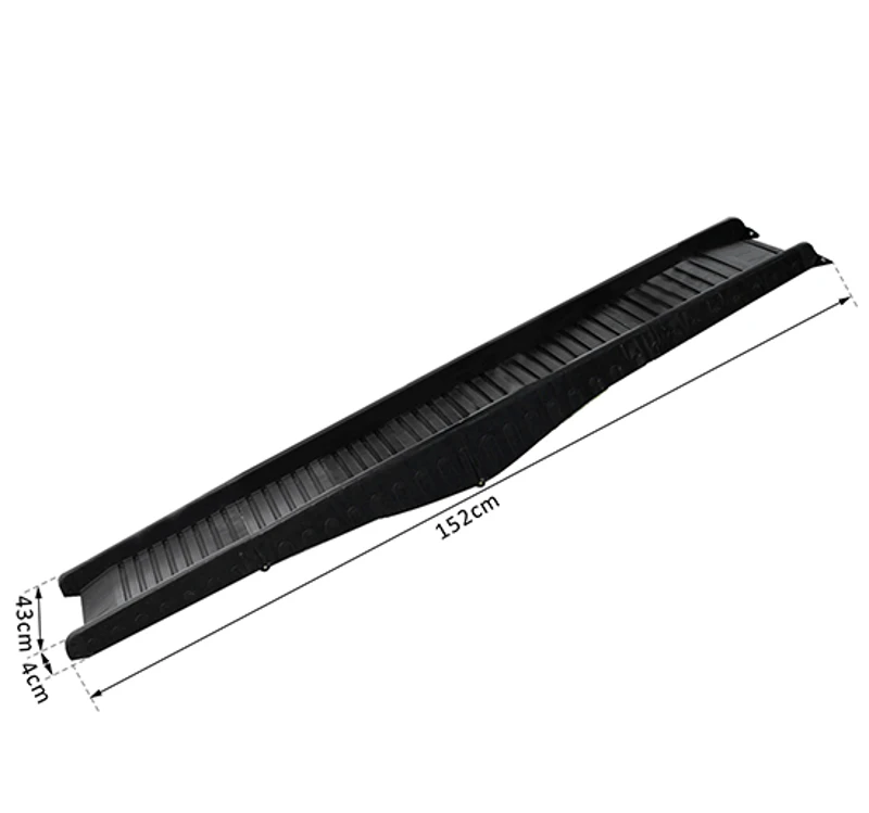 PawHut RAMPA DLA PSA SCHODY PODEST SKŁADANA 152x43cm czarna
