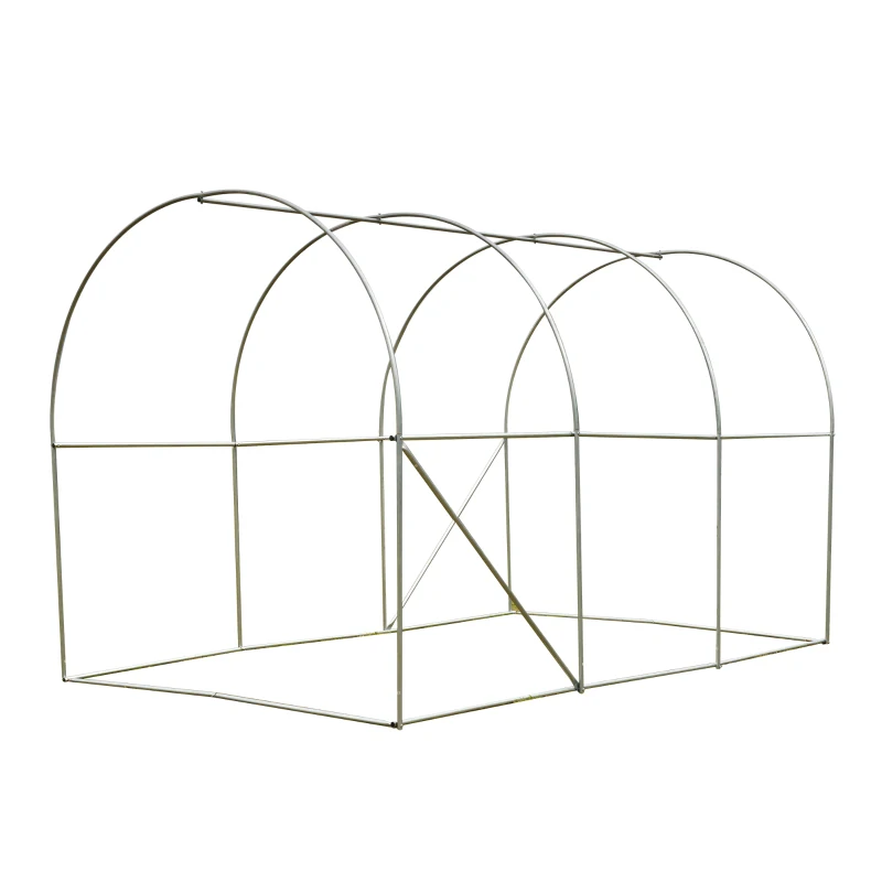 Tunel ogrodniczy foliowy szklarnia ochrona roślin przed mrozem słońcem HDPE, ciemnozielony 3x3x2 m Outsunny